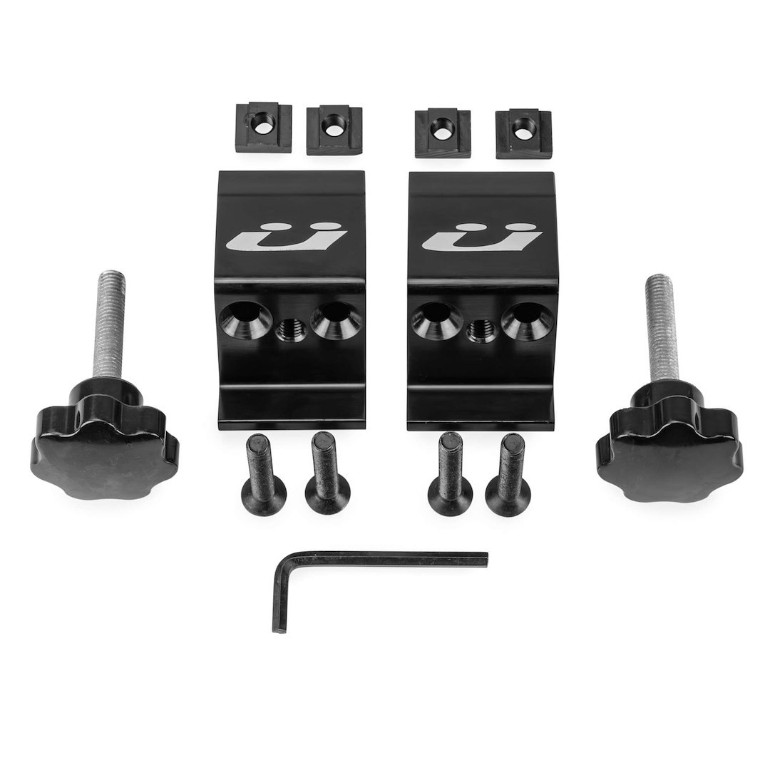 Kuat Innovat Jack Mount, Hi-Lift®, Mount Rack to T-Channels, Black, Anodized Finish, 6061-T6 Billet Machined Aluminum – AIXHLMT