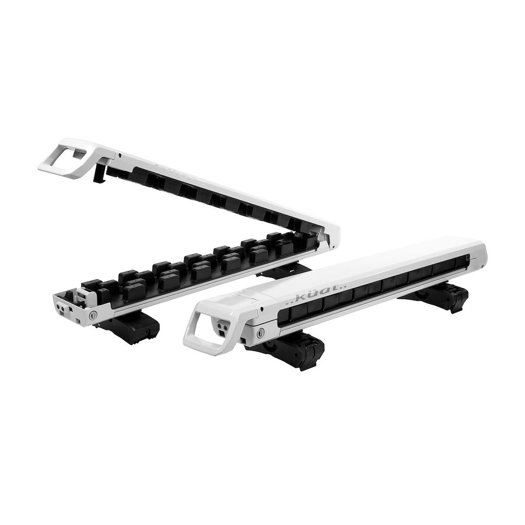Kuat Innovat Ski Carrier – Roof Rack Kit, Grip, Holds Up to 4 Pairs of Skis or 2 Snowboards, Pearl, Lockable – GRR4P
