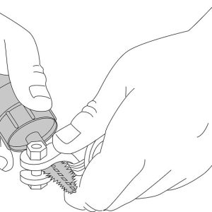 Lisle Battery Terminal Cleaner, Use to Clean Dirt and Corrosion from Battery Terminals and Cable Clamps, Tool Type, Plastic, Single – 11120