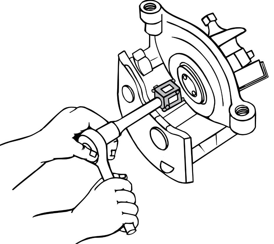 Lisle Caliper Piston Tool, Use with 3/8 Inch Drive Tool, Fits on Vehicles with Four Wheel Disc Brakes – 28600