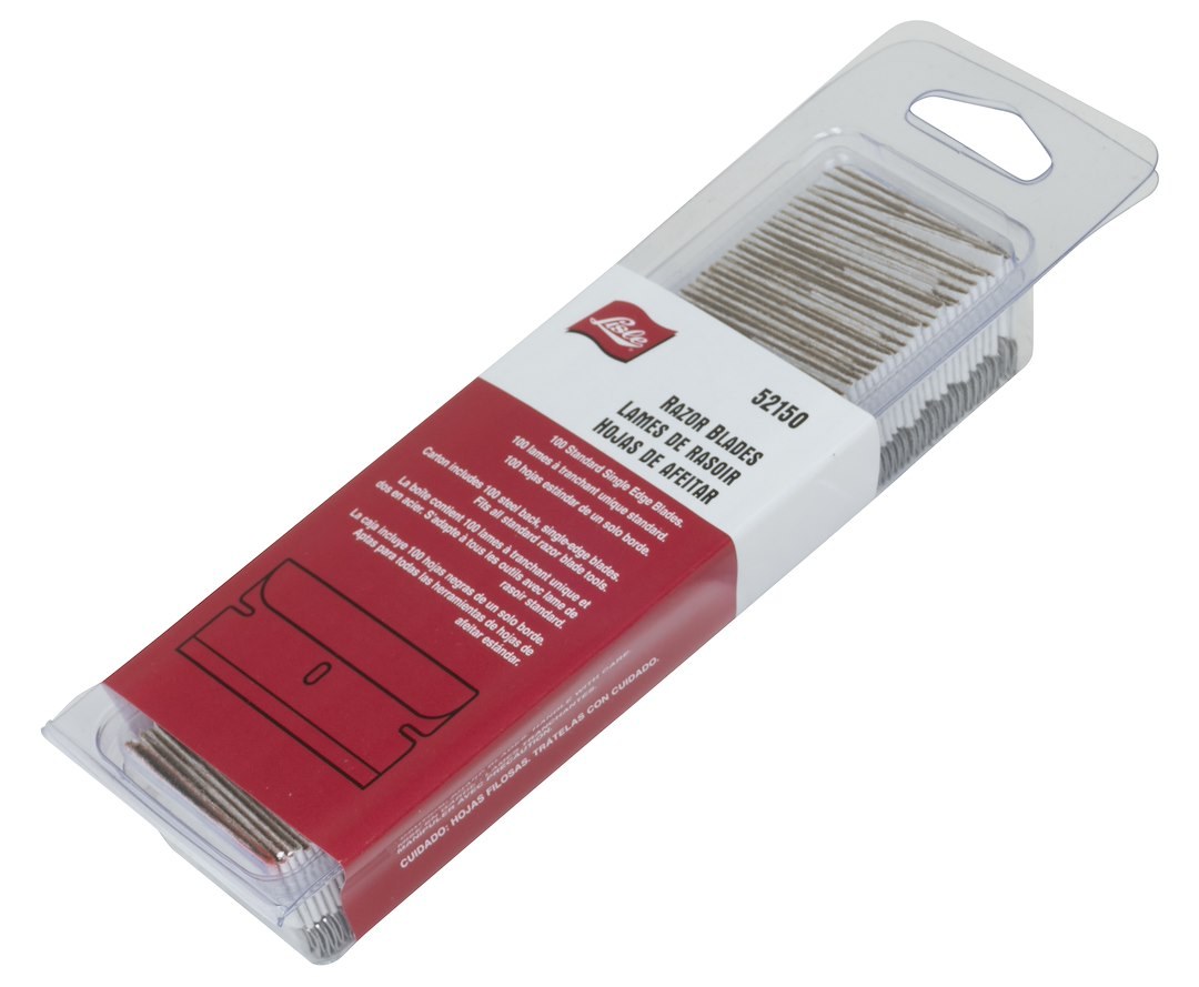 Lisle Razor Blade, Fits All Standard Razor Blade Tools, Single Edge, Stainless Steel, Set of 100 – 52150