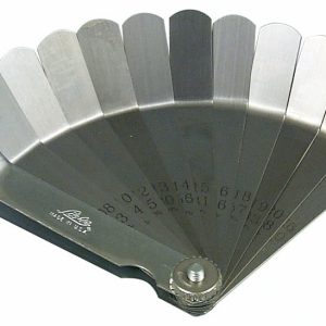 Lisle Feeler Gauge, 11 Offset Blades from 0.008 Inch to 0.026 Inch, 4 Inch Length X 1/2 Inch Width, Steel – 68050