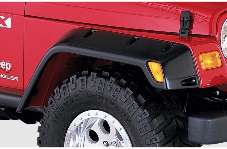 Bushwacker Fender Flare, Pocket Style®, 6 Inch Tire Coverage, Matte Black, Dura-Flex ® 2000 Tpo Textured Plastic, Set of 4 – 10908-07