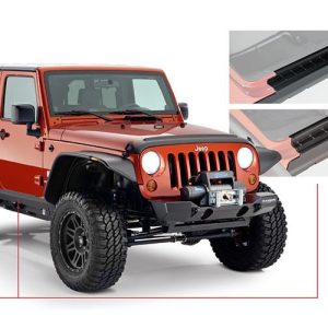 Bushwacker Rocker Panel Guard, Trail Armor ®, Flat, Matte Black Finish, Thermoplastic – 14092