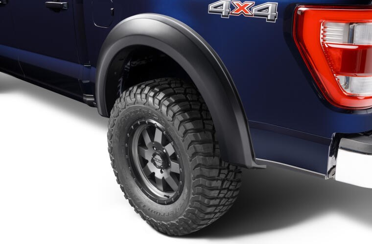 Bushwacker Fender Flare, Extend-A-Fender®, 2.20 Inch Tire Coverage, Black, Dura-Flex ® 2000 ABS Smooth Plastic, 6-1/4 Inch Flare Height – 20136-02