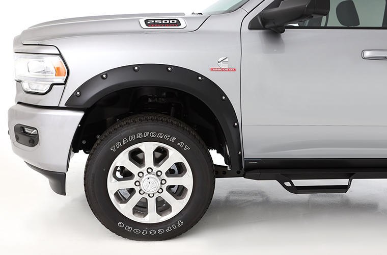 Bushwacker Fender Flare, Pocket Style®, Pocket Style/ Exposed Fasteners, 3 Inch Tire Coverage, Matte Black, Dura-Flex® 2000 ABS – 20146-02