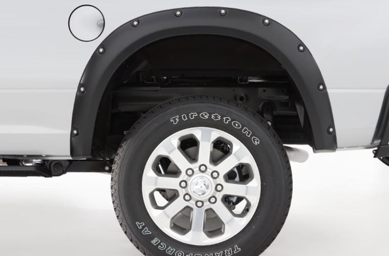 Bushwacker Fender Flare, Pocket Style®, Pocket Style/ Exposed Fasteners, 3 Inch Tire Coverage, Matte Black, Dura-Flex® 2000 ABS – 20146-02