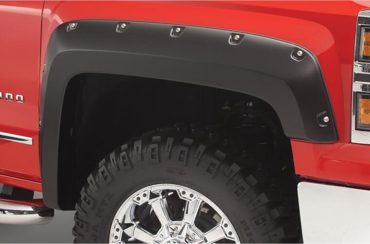 Bushwacker Fender Flare, Pocket Style®, 2 Inch Tire Coverage, Matte Black, Dura-Flex ® 2000 ABS Smooth Plastic, 6-1/2 Inch Flare Height – 40119-02