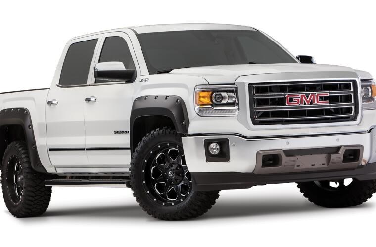 Bushwacker Fender Flare, Pocket Style®, 1-3/4 Inch Front/ 2 Inch Rear Tire Coverage, Matte Black, Dura-Flex ® 2000 Tpo Smooth Plastic – 40974-02