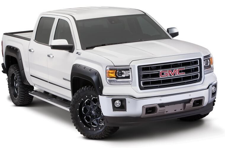 Bushwacker Fender Flare, Pocket Style®, 1-3/4 Inch Front/ 2 Inch Rear Tire Coverage, Matte Black, Dura-Flex ® 2000 Tpo Smooth Plastic – 40974-02