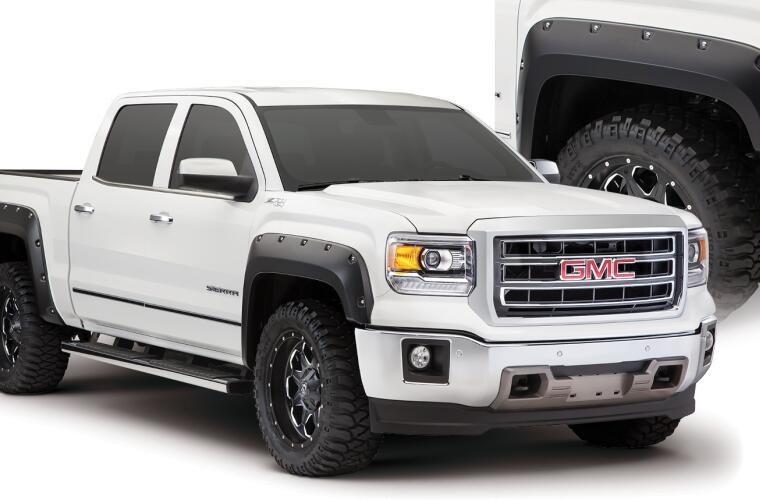 Bushwacker Fender Flare, Pocket Style®, 1-3/4 Inch Front/ 2 Inch Rear Tire Coverage, Matte Black, Dura-Flex ® 2000 Tpo Smooth Plastic – 40974-02