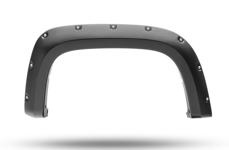 Bushwacker Fender Flare, Pocket Style ®, Pocket Style/ Exposed Fasteners, Front 1-1/2 Inch/ Rear 1-1/2 Inch Tire Coverage, Matte Black – 40991-02