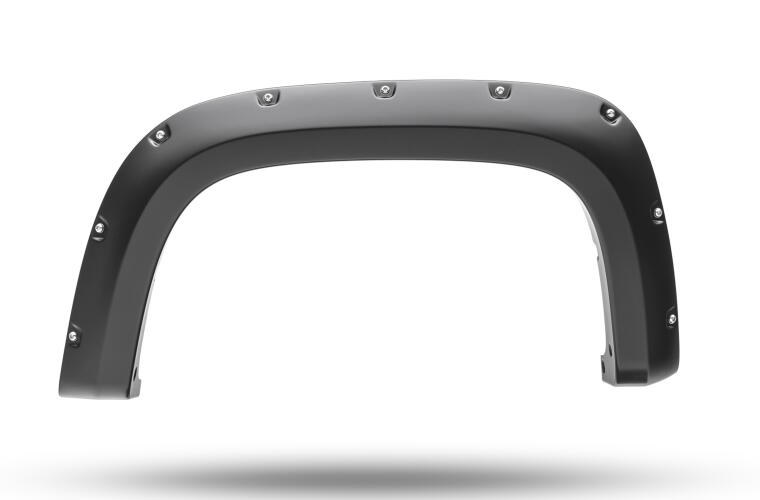 Bushwacker Fender Flare, Pocket Style ®, Pocket Style/ Exposed Fasteners, Front 1-1/2 Inch/ Rear 1-1/2 Inch Tire Coverage, Matte Black – 40991-02