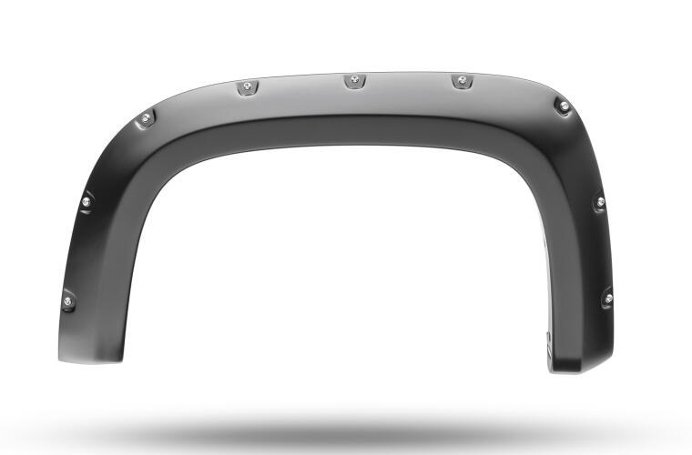 Bushwacker Fender Flare, Pocket Style ®, Pocket Style/ Exposed Fasteners, Front 1-1/2 Inch/ Rear 1-1/2 Inch Tire Coverage, Matte Black – 40991-02