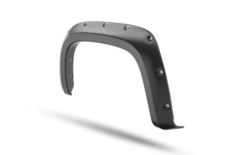 Bushwacker Fender Flare, Pocket Style ®, Pocket Style/ Exposed Fasteners, Front 1-1/2 Inch/ Rear 1-1/2 Inch Tire Coverage, Matte Black – 40991-02