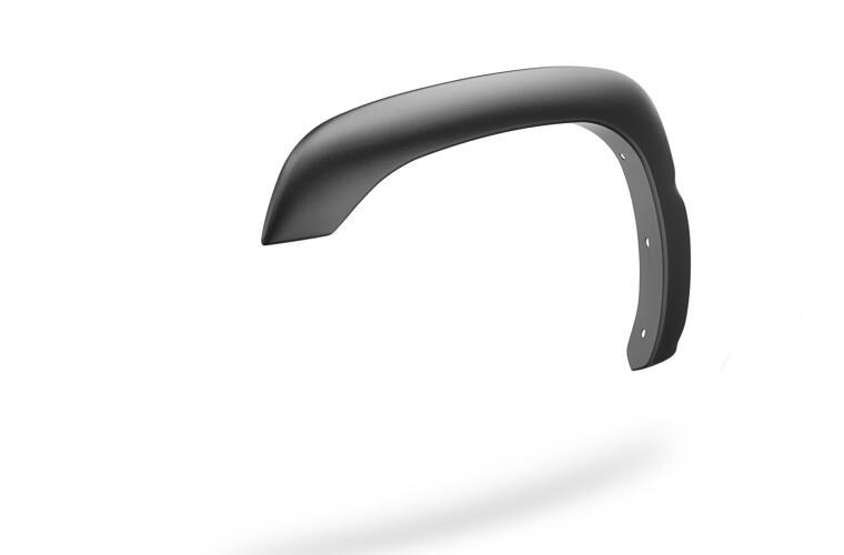 Bushwacker Fender Flare, Forge Style, Rivet/ Pocket Style, 2 Inch Front and Rear Tire Coverage, Black, Durable ABS Textured Plastic – 48103-08