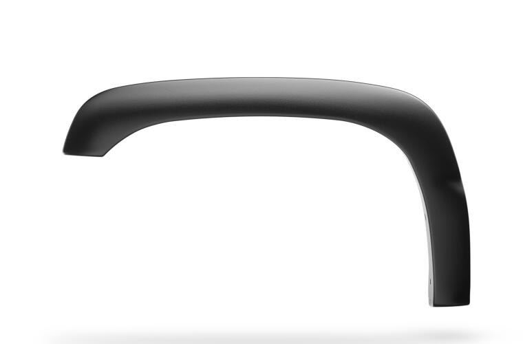 Bushwacker Fender Flare, Forge Style, Rivet/ Pocket Style, 2 Inch Front and Rear Tire Coverage, Black, Durable ABS Textured Plastic – 48103-08