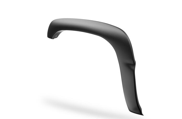 Bushwacker Fender Flare, Forge Style, Rivet/ Pocket Style, 2 Inch Front and Rear Tire Coverage, Black, Durable ABS Textured Plastic – 48103-08