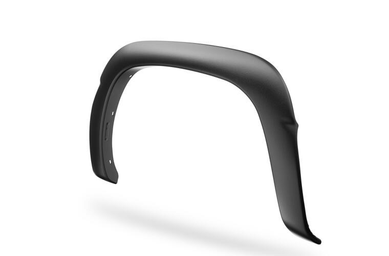Bushwacker Fender Flare, Forge Style, Rivet/ Pocket Style, 2 Inch Front and Rear Tire Coverage, Black, Durable ABS Textured Plastic – 48103-08