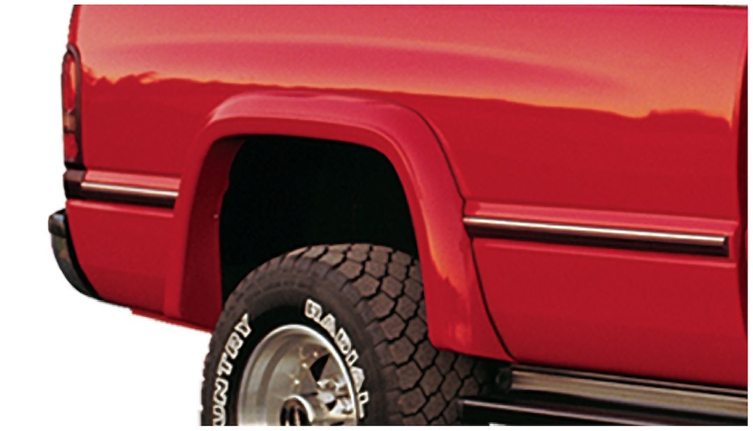 Bushwacker Fender Flare, Extend-A-Fender ®, 2 Inch Tire Coverage, Matte Black, Dura-Flex ® 2000 ABS Smooth Plastic, 4-1/2 Inch Flare Height – 50010-11
