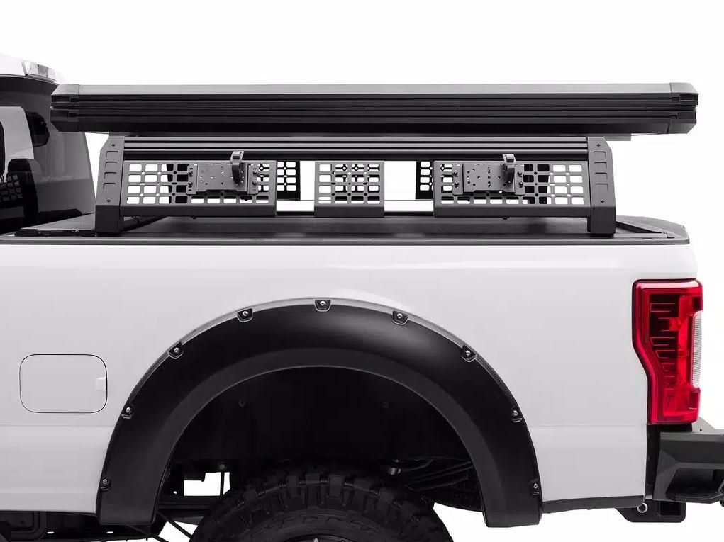 Bushwacker Molle Cargo Panel Clamp Mounting Plate, Use to Attach Large Pioneering Tools to Molle Cargo Panel, Black, Powder Coated, Steel – 9000102