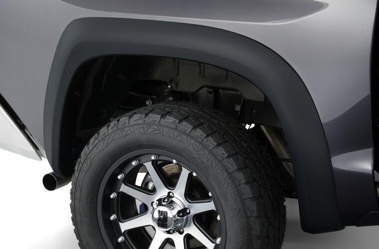 Bushwacker Fender Flare, Extend-A-Fender ®, 2-1/2 Inch Front and Rear Tire Coverage, Matte Black, Dura-Flex ® 2000 ABS Smooth Plastic – 30926-02
