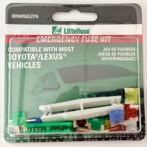 Littelfuse Fuse Assortment, Emergency Fuse Kit for Use with Most Lexus and Toyota, Contains 1 Each of the Following Fuses, MICRO2 5 Amp – 00940565ZPA