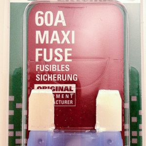 Littelfuse Fuse, Maxi, Blue Blade, 60 Amp, Slow Blow, Pack of 5, Carded – MAX60BP