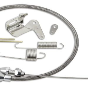 Lokar Throttle Cable, Duo-Pak, For Holly/ Edelbrock/ Afb/ Quadrajet/ IN-Line Dual Quad Carburetor, Stainless Steel, 24 Inch – DP-1000HT