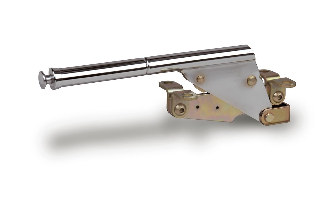 Lokar Parking Brake Handle Assembly, Mounts to Floor, 10 Inch Handle, Chrome, Steel, With Mounting Hardware/ Cable Clevis – EHB-7000F
