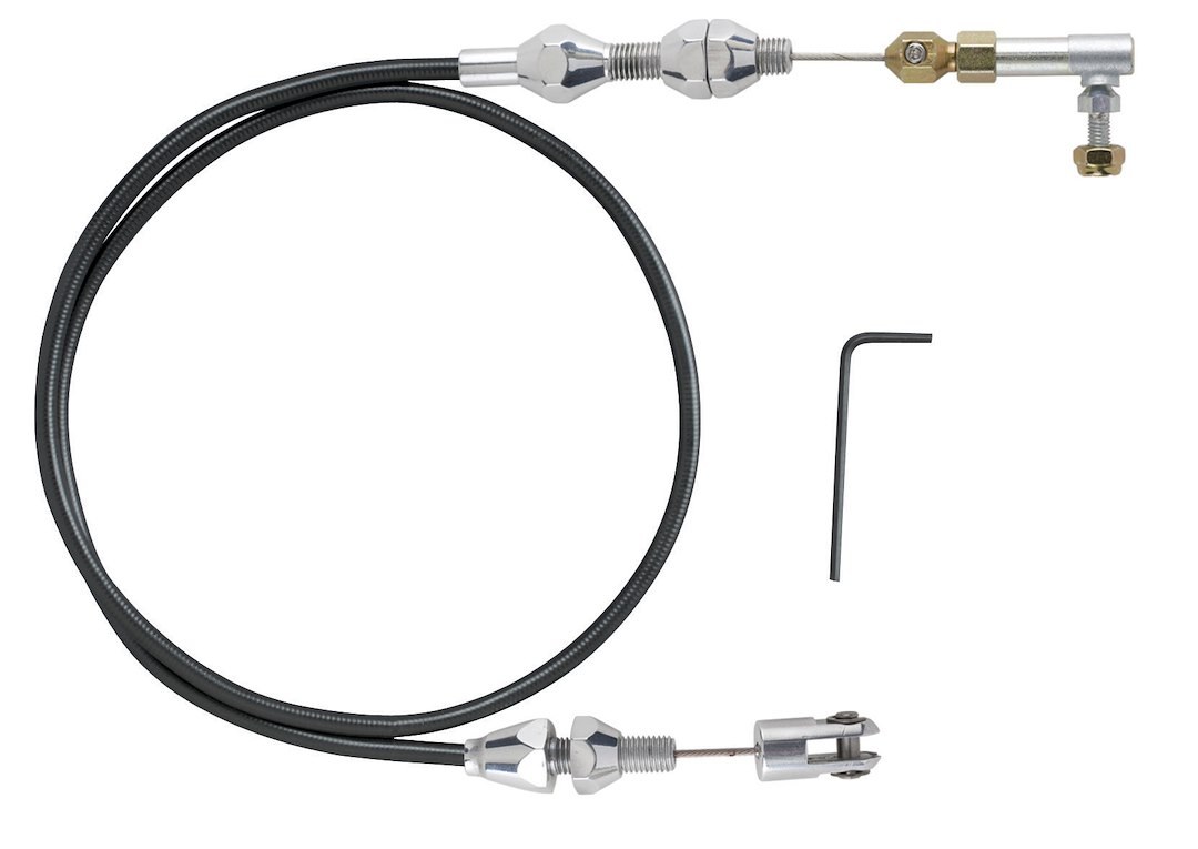 Lokar Throttle Cable, Hi-Tech, Universal for Factory/ Aftermarket Pedals, Stainless Steel, 24 Inch – TC-1000HT
