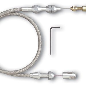 Lokar Throttle Cable, Hi-Tech, Universal for Factory/ Aftermarket Pedals, Stainless Steel, 48 Inch – TC-1000HT48