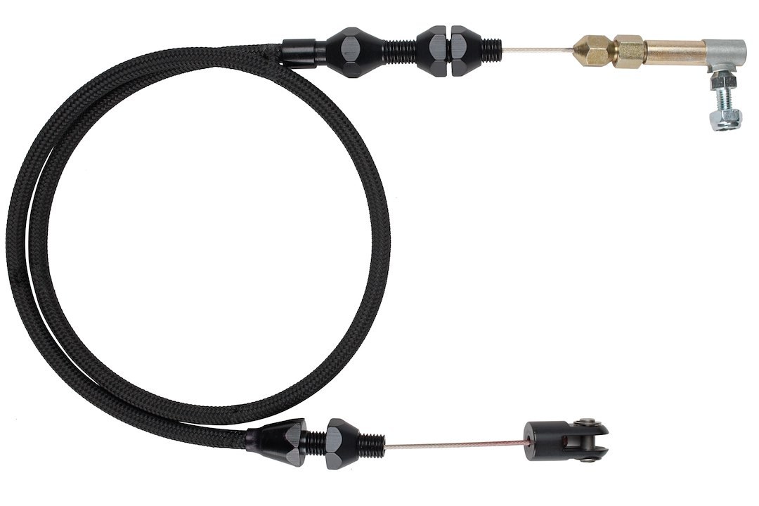 Lokar Throttle Cable, Midnight Series, Universal, Black Stainless Steel, 36 Inch – XTC-1000HT36