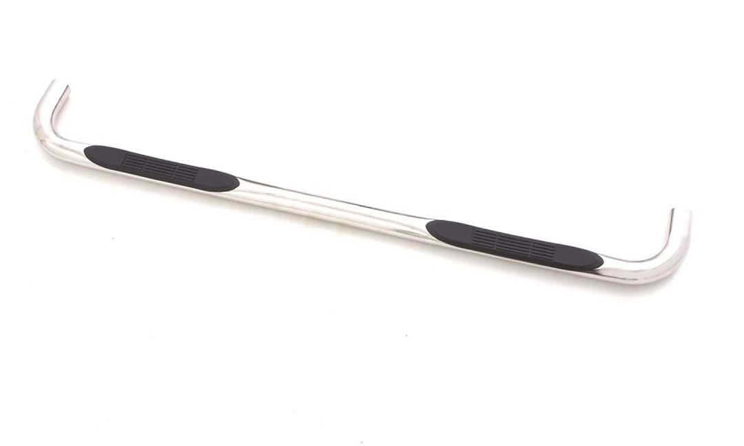 Lund International Nerf Bar, With Step Pads, 3 Inch Round Bent, Polished, Stainless Steel, Rocker Panel Mount – 22687915