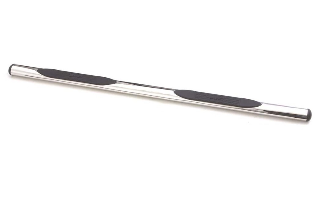 Lund International Nerf Bar, With Step Pads, 4 Inch Oval Straight, Polished, Stainless Steel, Rocker Panel Mount – 23589173