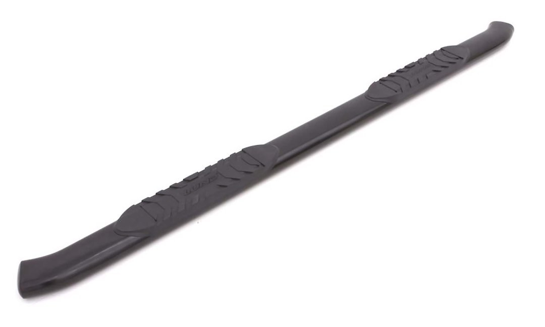 Lund International Nerf Bar, With Step Pads, 5 Inch Oval Bent, Powder Coated Black, Stainless Steel, With Plastic End Caps – 24276750