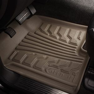 Lund International Floor Liner, Catch-It, Tan, Molded Fit, Raised Blocks with Drip Channels, Vinyl, 2 Piece – 283114-T