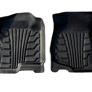 Lund International Floor Liner, Catch-It, Black, Molded Fit, Raised Blocks with Drip Channels, Vinyl, 2 Piece – 283132-B