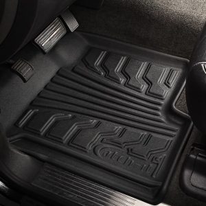 Lund International Floor Liner, Catch-It, Black, Molded Fit, Raised Blocks with Drip Channels, Vinyl, 2 Piece – 283132-B