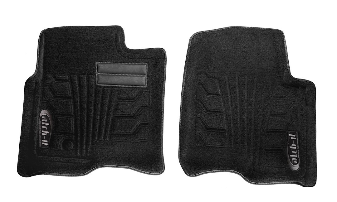 Lund International Floor Liner, Catch-It, Black, Molded Fit, Raised Blocks with Drip Channels, Nylon, 2 Piece – 583123-B