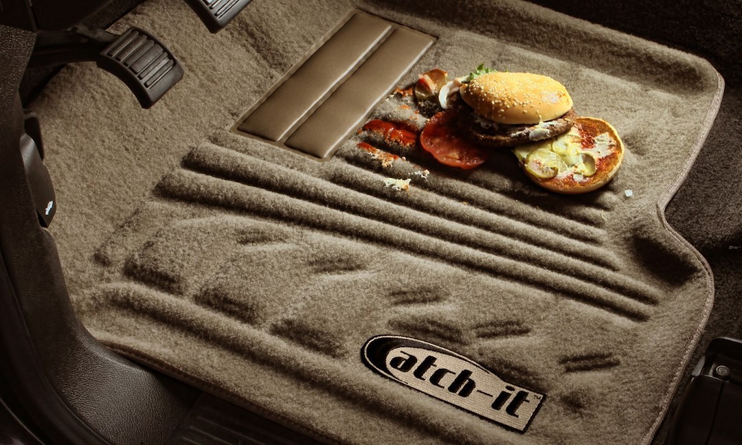 Lund International Floor Liner, Catch-It, Gray, Molded Fit, Raised Blocks with Drip Channels, Nylon, 2 Piece – 583136-G