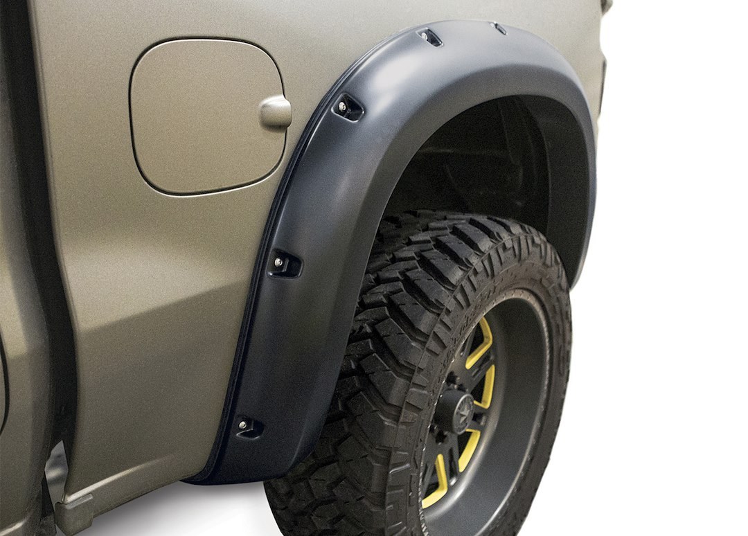 Lund International Fender Flare, Rx-Rivet Style ™, Pocket Style/ Exposed Fasteners, 2 Inch Tire Coverage, Smooth Black – RX130SB