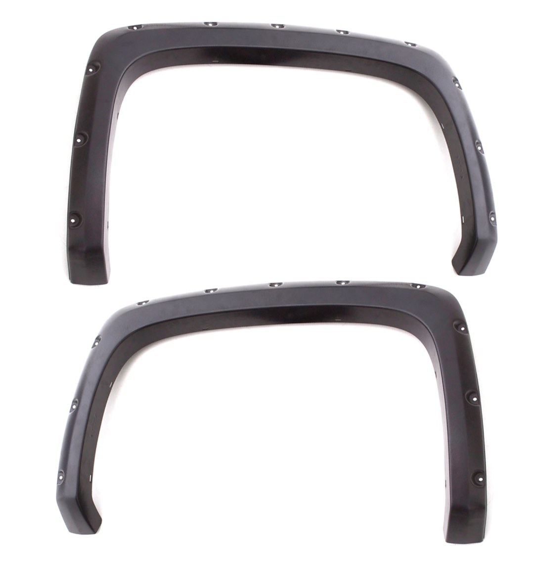 Lund International Fender Flare, Rx-Rivet Style ™, Pocket Style/ Exposed Fasteners, 2 Inch Tire Coverage, Textured Black – RX130TB