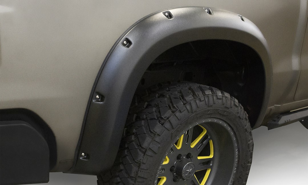 Lund International Fender Flare, Rx-Rivet Style ™, Pocket Style/ Exposed Fasteners, 2 Inch Tire Coverage, Textured Black – RX130TB