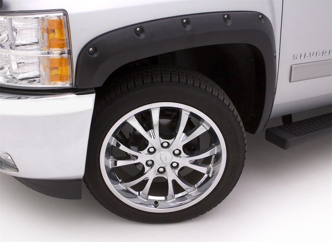 Lund International Fender Flare, Rx-Rivet Style ™, 2-1/2 Inch Tire Coverage, Textured Black, Tri-Flex ™ ABS Thermoplastic – RX135T