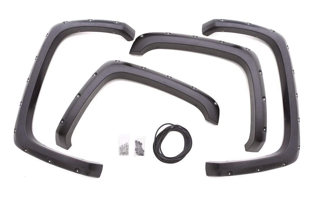 Lund International Fender Flare, Rx-Rivet Style ™, 2-1/2 Inch Tire Coverage, Textured Black, Tri-Flex ™ ABS Thermoplastic – RX135T