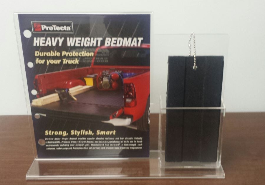 Lrv Point of Purchase Display, Bed Mat, Heavy Weight Bed Mat Display, Counter Top Display, Includes Sample Bedmat and Brochure – MD-15