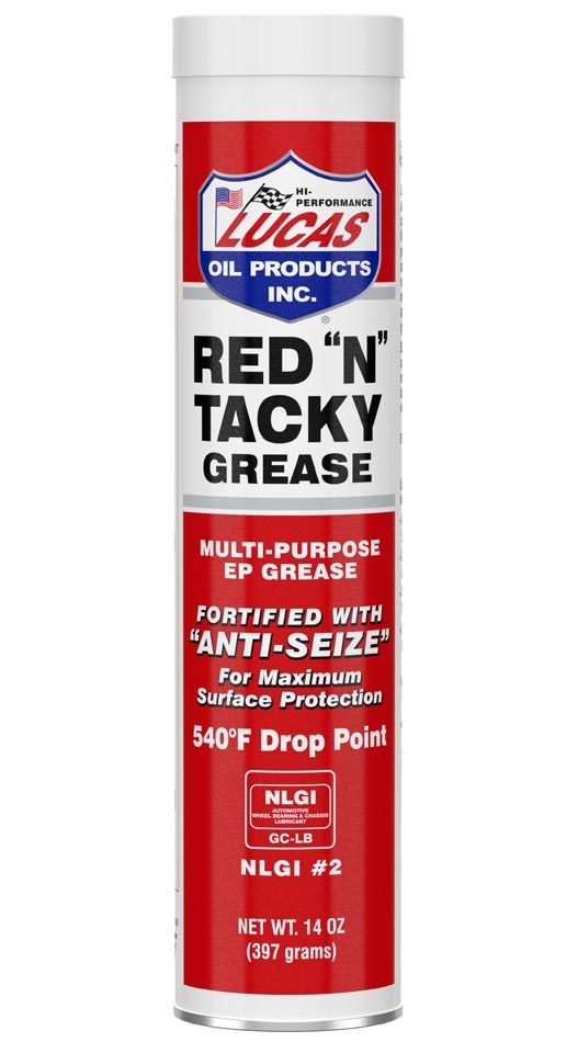 Lucas Oil Multi Purpose Grease, Red N Tacky, Lithium Complex Grease, Single, 14 Ounce Cartridge – 10005-30