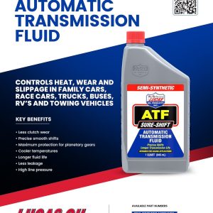 Lucas Oil Auto Trans Fluid, Semi Synthetic, 1 Quart Bottle, Single – 10052