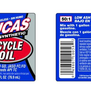 Lucas Oil Oil, SAE 20, Semi-Synthetic, 2.6 Ounce Bottle, Single – 10058